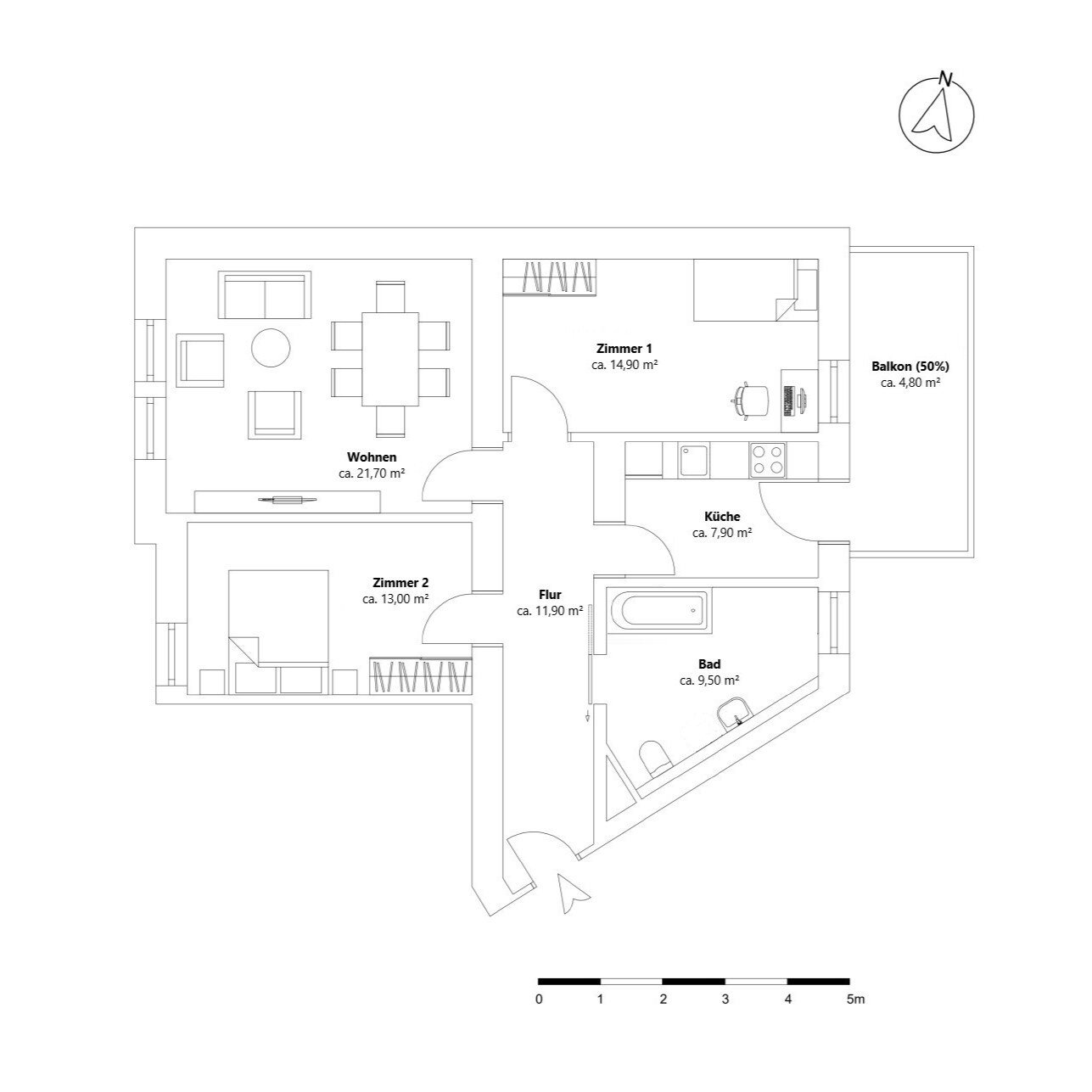 Wohnung zum Kauf provisionsfrei 569.000 € 3 Zimmer 83,7 m²<br/>Wohnfläche 3.<br/>Geschoss ab sofort<br/>Verfügbarkeit Am Schäfflerbach Augsburg 86153