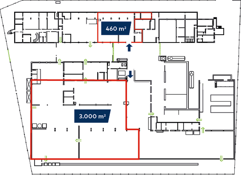 Logistikzentrum zur Miete provisionsfrei 4 € 3.000 m² Lagerfläche teilbar ab 460 m² St. Lorenz Nord Lübeck 23554