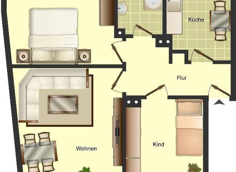 Wohnung zur Miete 559 € 3 Zimmer 62,8 m² EG Am Südbahnhof 10 Stadtzentrum Emden 26725