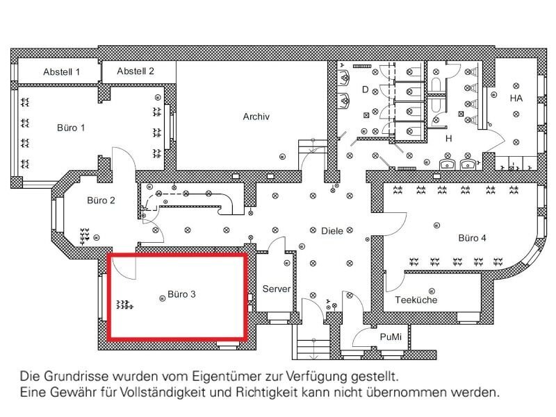 Büro-/Praxisfläche zur Miete 25 € 20 m²<br/>Bürofläche Gronau-Regierungsviertel Bonn 53113