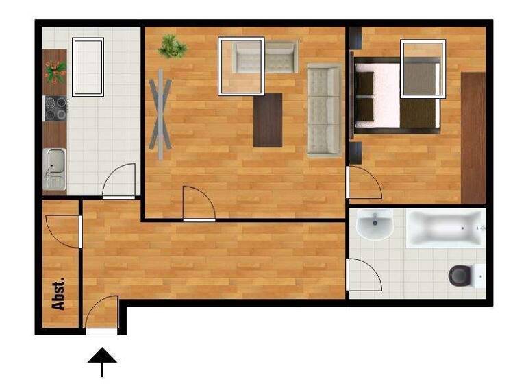 Wohnung zur Miete 330 € 2 Zimmer 60 m² Neukirchen 09221