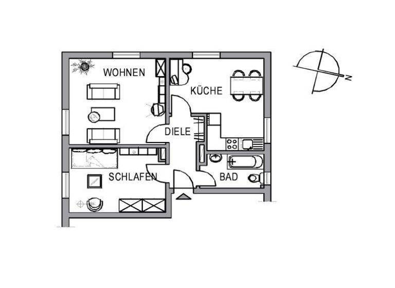 Wohnung zur Miete 275 € 2 Zimmer 50,4 m² 1. Geschoss Wilhelmstr. 77 Altena 58762