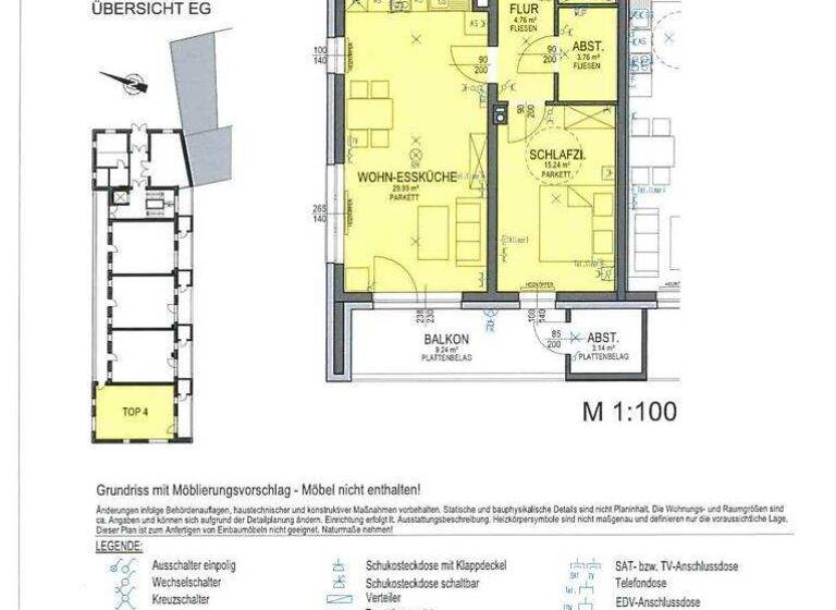 Wohnung zur Miete 937 € 2 Zimmer 69 m² EG Marktstraße 57 Ardagger Markt 3321