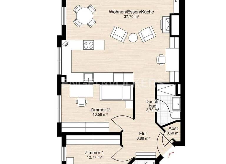 Wohnung zum Kauf 630.000 € 3 Zimmer 81 m² 1. Geschoss Ahrensburg 22926