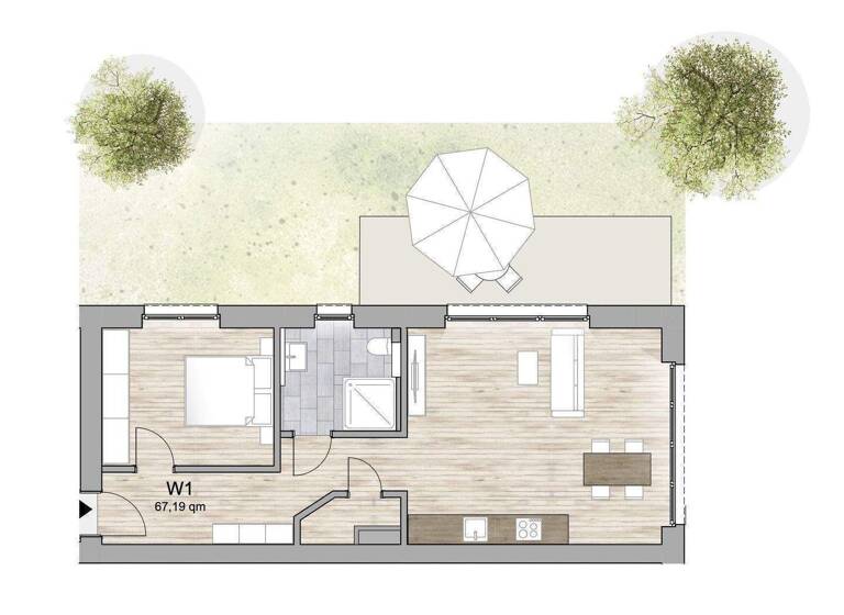 Wohnung zum Kauf provisionsfrei 303.000 € 2 Zimmer 67,2 m² EG Windmühlenweg 23 Soest 59494