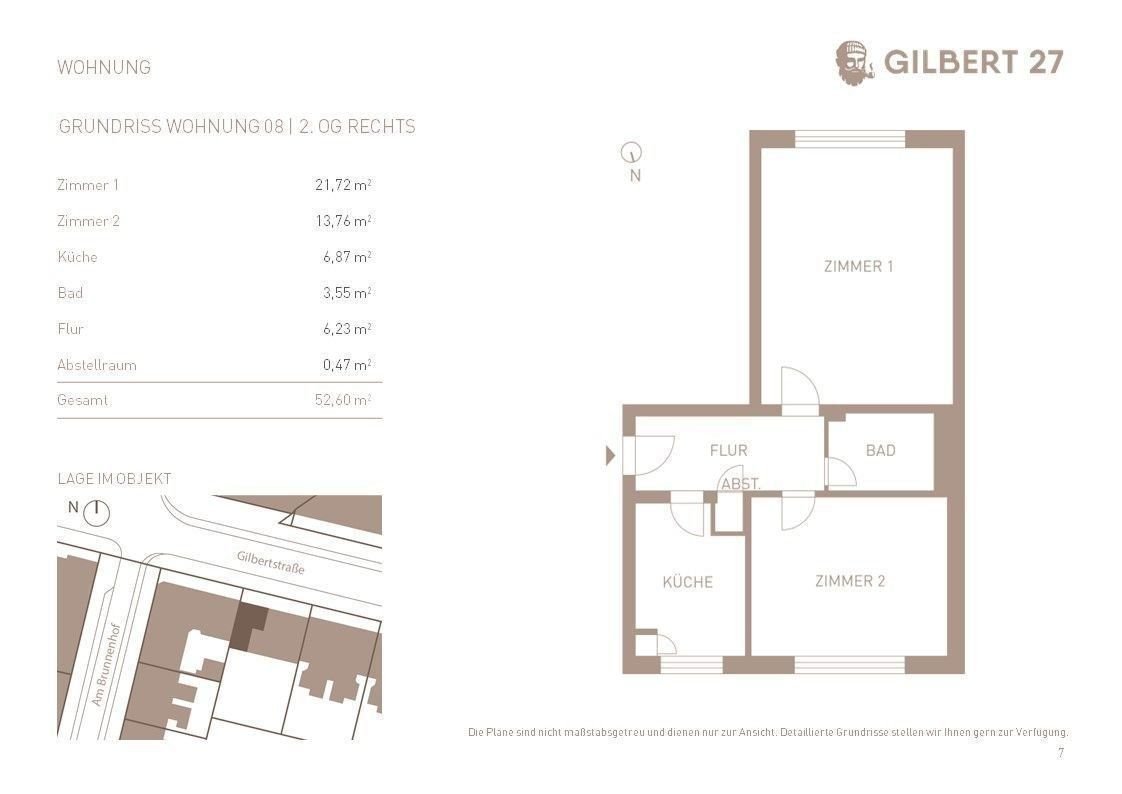 Wohnung zum Kauf provisionsfrei 379.000 € 2 Zimmer 52,6 m²<br/>Wohnfläche 2.<br/>Geschoss ab sofort<br/>Verfügbarkeit Gilbertstraße 27 St.Pauli Hamburg 22767