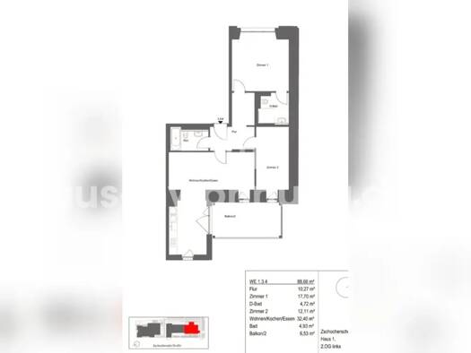 Wohnung zur Miete Tauschwohnung 1.149 € 3 Zimmer 89 m² 2. Geschoss Leipzig 04229