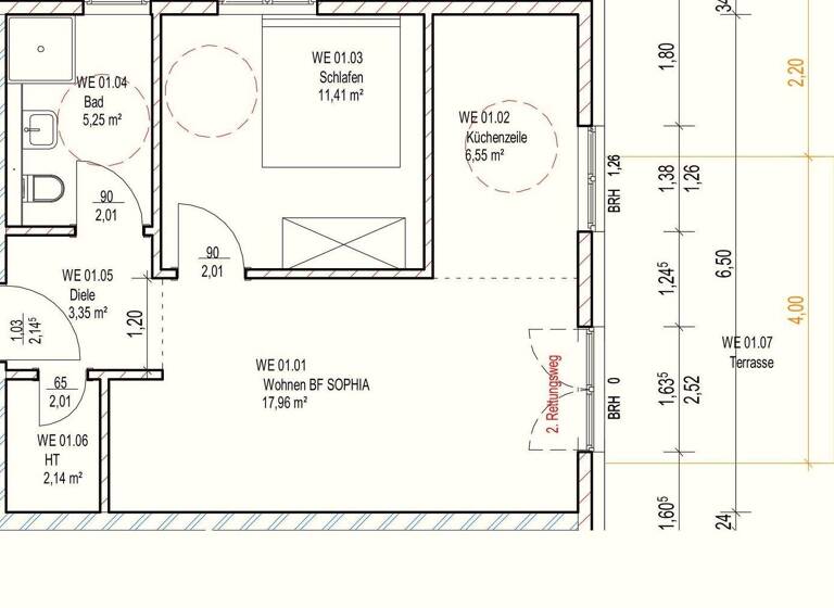 Terrassenwohnung zum Kauf - Erstbezug provisionsfrei als Kapitalanlage geeignet 239.900 € 2 Zimmer 52,7 m² Ernst-Thälmann-Straße 42 Strausberg 15344