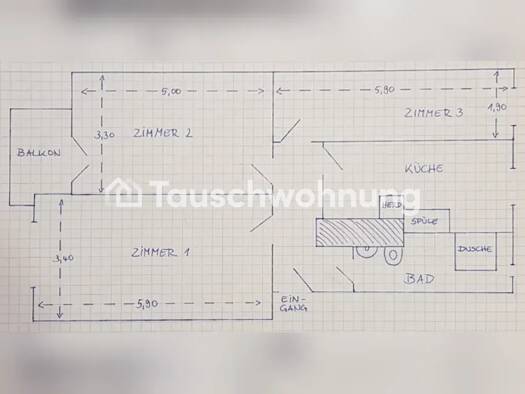 Wohnung zur Miete Tauschwohnung 499 € 3 Zimmer 68 m² 3. Geschoss Weißensee Pankow 13088