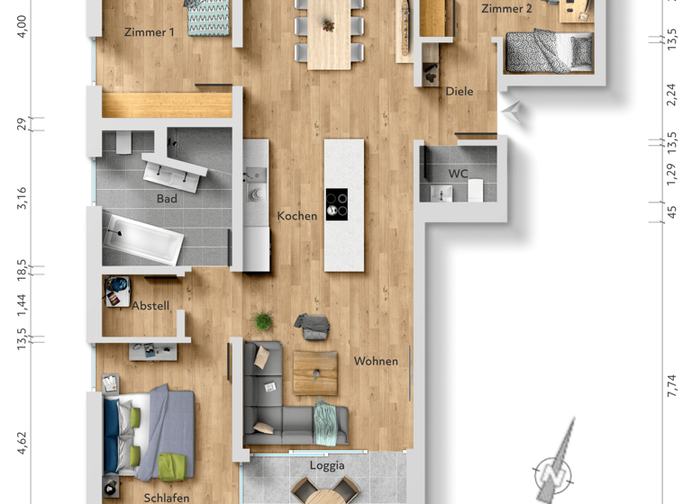 Wohnung zum Kauf 435.000 € 4 Zimmer 104,1 m² 3. Geschoss Kehl 77694