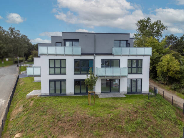 Wohnung zur Miete - Neubau 1.100 € 3 Zimmer 98,6 m² 1. Geschoss Burgsolms Solms 35606