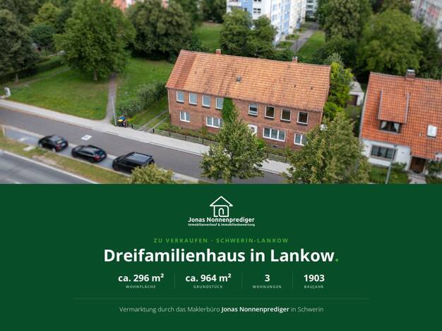 Mehrfamilienhaus zum Kauf provisionsfrei 550.000 € 13 Zimmer 296 m² 964 m² Grundstück Gadebuscher Str. 136 Lankow Schwerin 19057