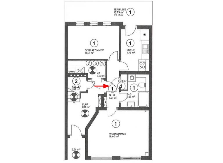 Wohnung zum Kauf 185.000 € 2 Zimmer 60 m²<br/>Wohnfläche Regensburger Straße Bremen 28215