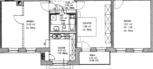 Wohnung zur Miete 340 € 2 Zimmer 61,5 m²<br/>Wohnfläche 2.<br/>Geschoss Paul-Gerhardt-Straße 50 Sonnenberg 212 Chemnitz 09130