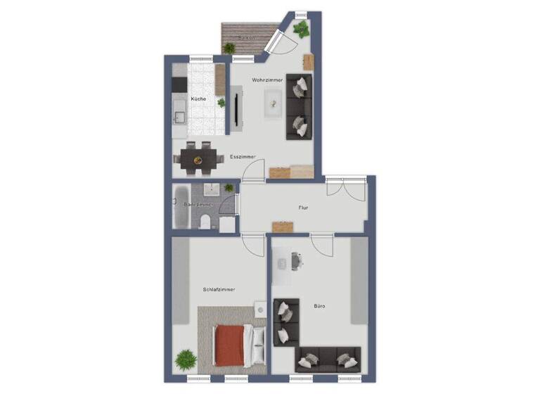 Wohnung zum Kauf 292.000 € 3 Zimmer 87,8 m² 3. Geschoss Cöthner Straße 51 Gohlis-Süd Leipzig 04155