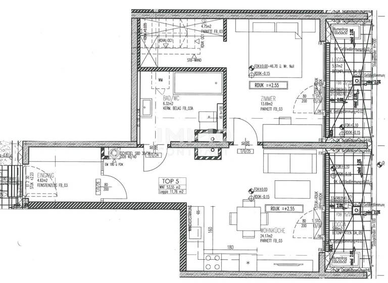 Wohnung zur Miete 735 € 2 Zimmer 65,3 m² EG Wien,Rudolfsheim-Fünfhaus 1150
