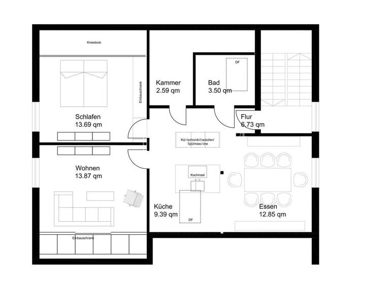 Wohnung zur Miete 700 € 3 Zimmer 63 m² frei ab sofort Büchenbronn Pforzheim 75180