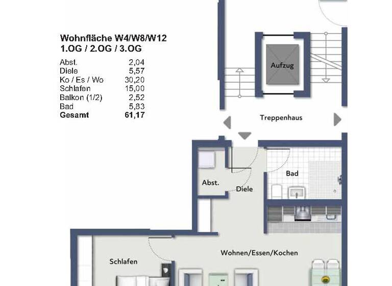 Wohnung zum Kauf 385.000 € 2 Zimmer 61,2 m²<br/>Wohnfläche St Jobst Nürnberg 90491