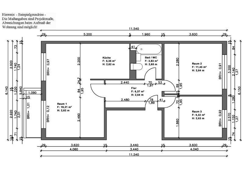 Wohnung zur Miete 354 € 3 Zimmer 57,3 m²<br/>Wohnfläche 2.<br/>Geschoss Muldestraße 36 Nördliche Neustadt Halle (Saale) 06122