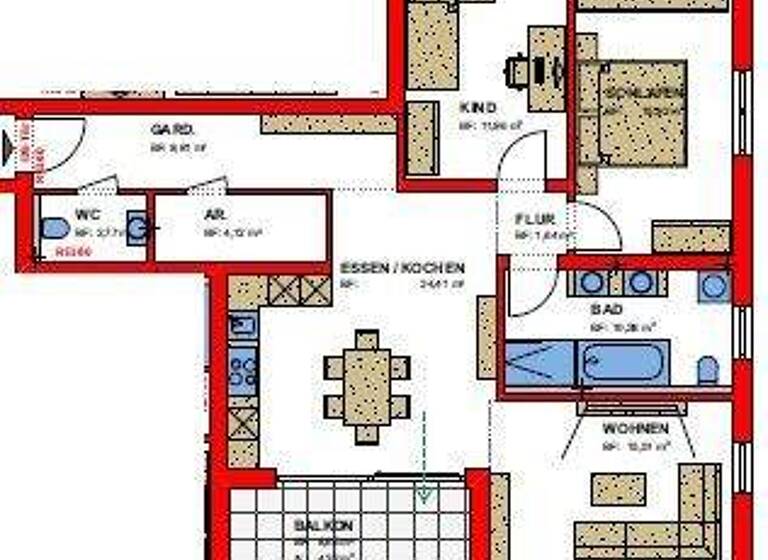 Wohnung zur Miete - Erstbezug 1.370 € 4 Zimmer 97,7 m² frei ab sofort Ay Senden 86250