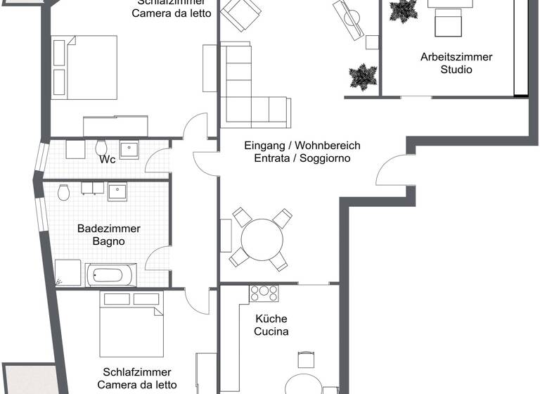 Wohnung zum Kauf 540.000 € 4 Zimmer 95 m² 2. Geschoss frei ab sofort Meran 39012