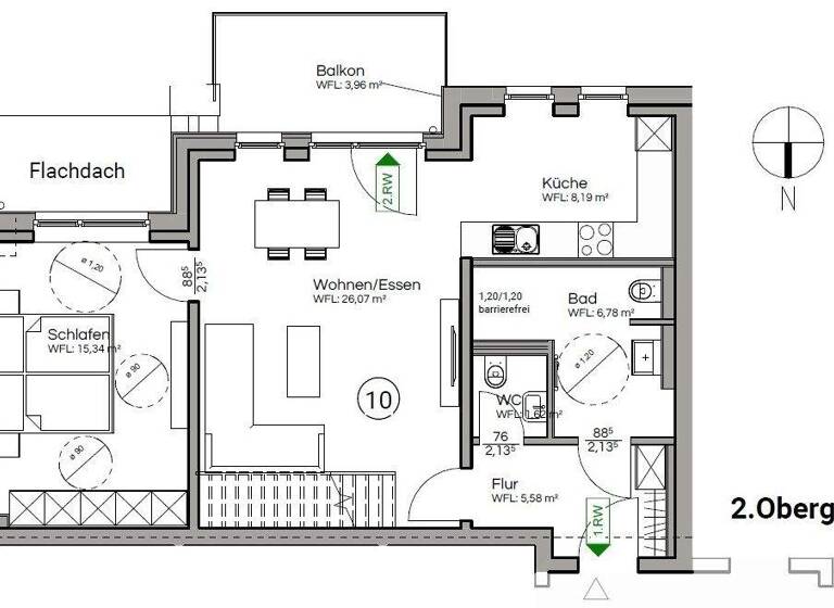 Maisonette zum Kauf - Erstbezug provisionsfrei 385.500 € 3 Zimmer 97,5 m² 2. Geschoss Lienen 49536