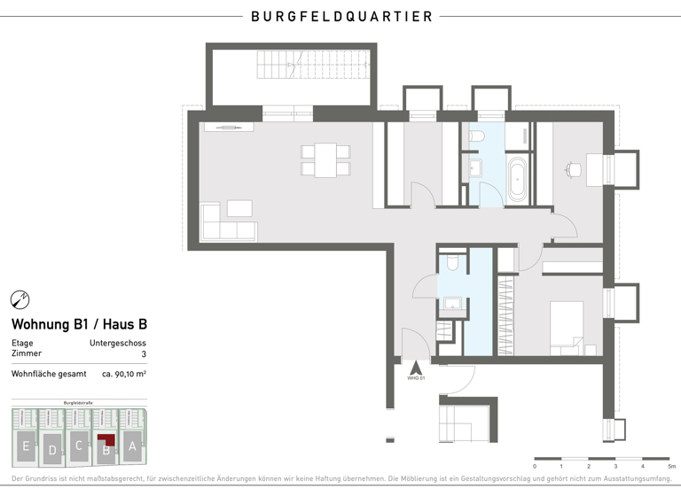 Wohnung zur Miete 900 € 3 Zimmer 90,1 m² EG frei ab sofort Burgfeldstraße 51 B // B01 Bad Segeberg 23795