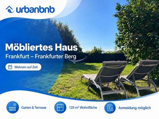 Wohnung zur Miete auf Zeit 1.970 € 120 m² frei ab sofort Ebereschenweg Frankfurter Berg Frankfurt am Main 60433
