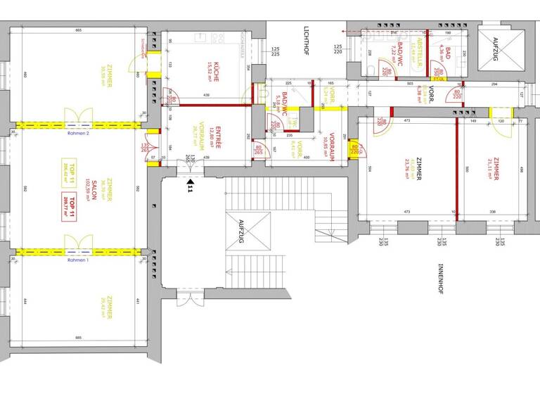 Wohnung zur Miete 4.157 € 4 Zimmer 3. Geschoss Wien 1010