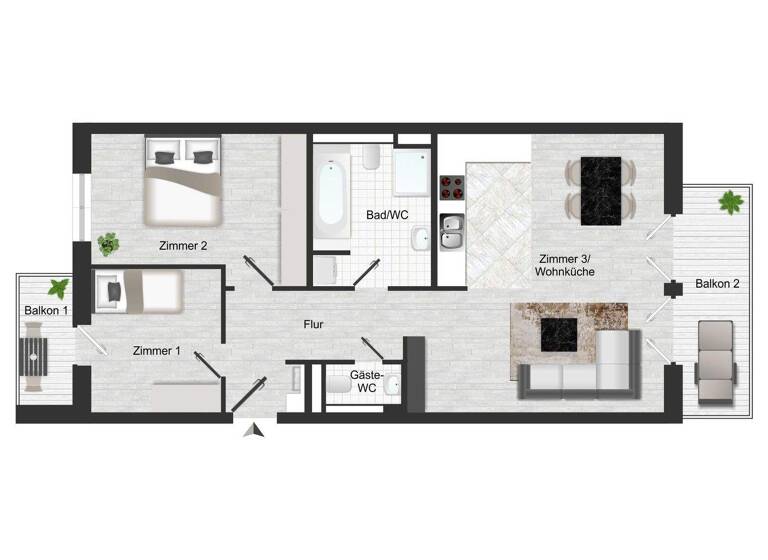 Wohnung zum Kauf 537.500 € 3 Zimmer 76 m² 4. Geschoss Friedrichshain Berlin 10247