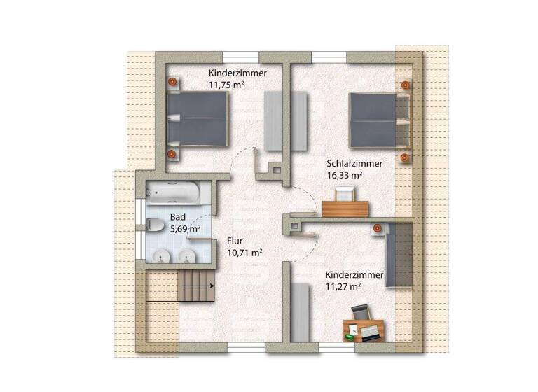 Einfamilienhaus zum Kauf 173.000 € 5 Zimmer 119 m² 1.069 m² Grundstück Wagenfeld 49419