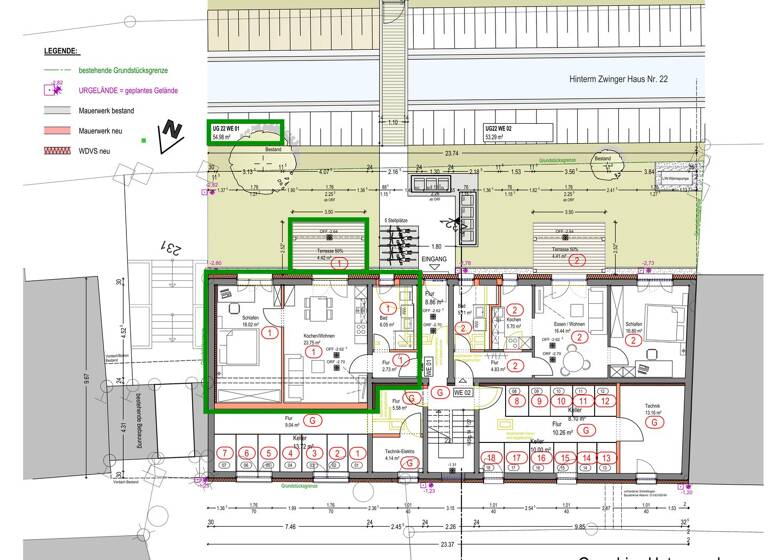 Terrassenwohnung zum Kauf provisionsfrei 227.900 € 2 Zimmer 55 m² 4. Geschoss frei ab 01.07.2027 Hinterm Zwinger 22 Weiden Weiden in der Oberpfalz 92637