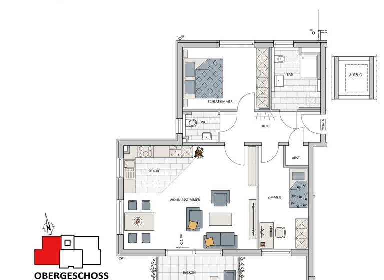 Wohnung zum Kauf - Erstbezug provisionsfrei 463.900 € 3 Zimmer 85 m² Ochsenbacher Straße 15 Hohenhaslach Hohenhaslach Sachsenheim 74343