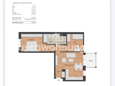 Wohnung zur Miete Tauschwohnung 960 € 3 Zimmer 71 m² 2. Geschoss Teltower Vorstadt Potsdam 14473