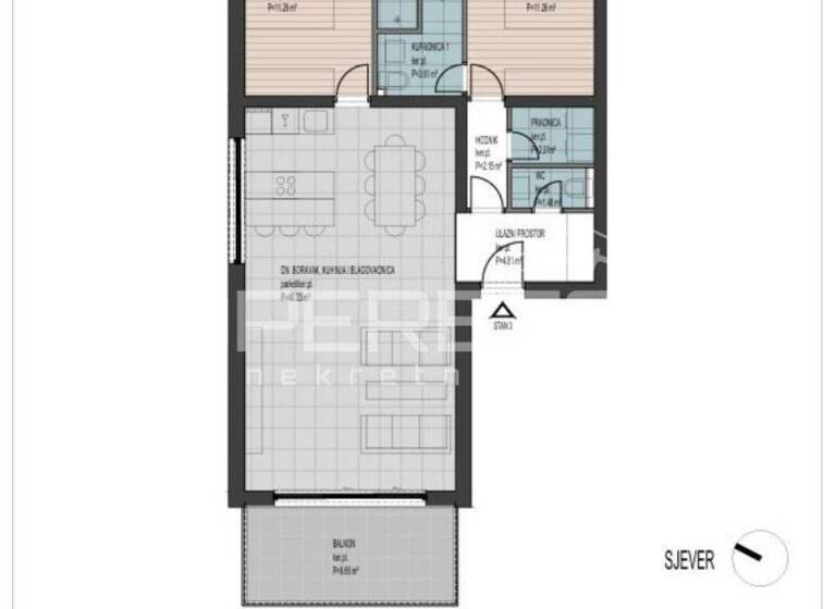Wohnung zum Kauf 580.000 € 3 Zimmer 105 m² 2. Geschoss Okrug