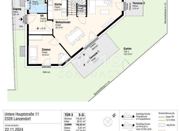 Wohnung zum Kauf - Erstbezug 660.000 € 5 Zimmer 147,6 m² Lanzendorf 2326
