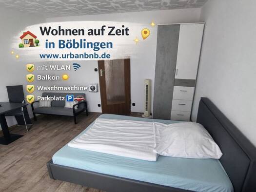WG-Zimmer zur Miete auf Zeit 990 € 35 m² frei ab sofort Reußensteinstraße Böblingen Böblingen 71032