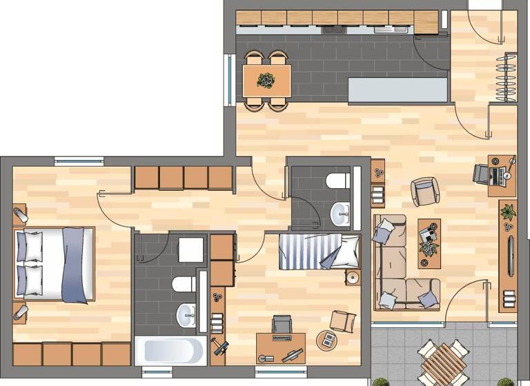 Wohnung zur Miete 649 € 3 Zimmer 76,2 m² 6. Geschoss frei ab 29.05.2026 Ehrenhainstraße 122 Vohwinkel Wuppertal 42329