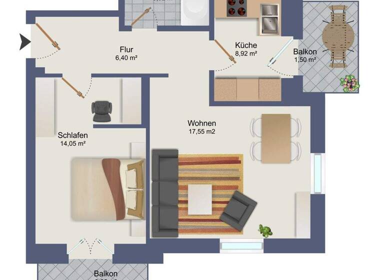 Wohnung zum Kauf 139.000 € 2 Zimmer 51,7 m² Mickten Dresden / Mickten 01139