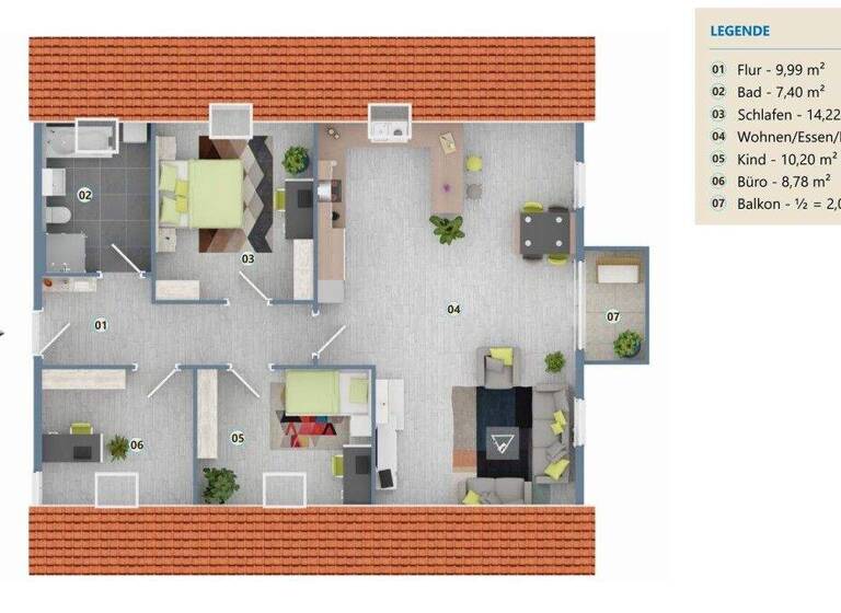 Wohnung zum Kauf 498.000 € 4 Zimmer 96,1 m² Niederneuching Neuching 85467