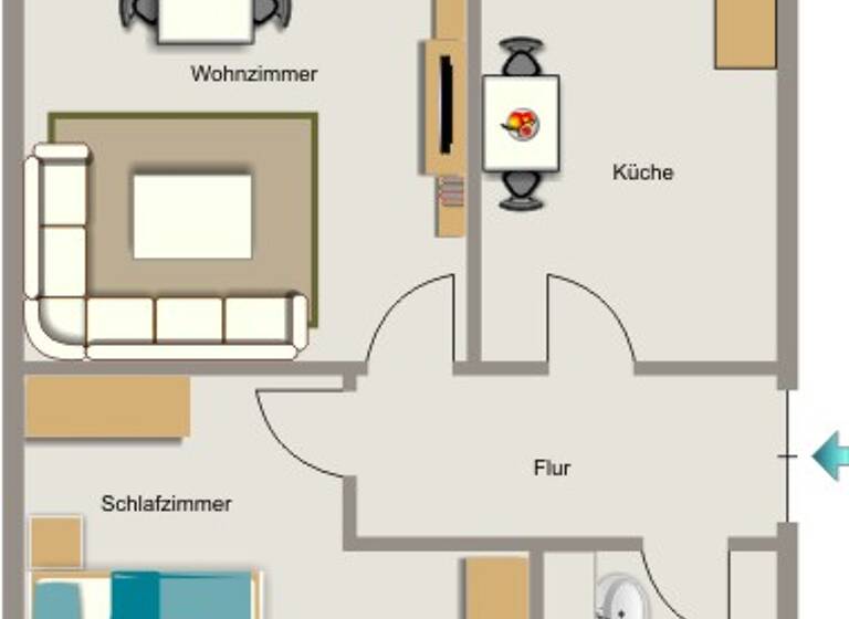 Wohnung zur Miete 408 € 2,5 Zimmer 47,4 m² 2. Geschoss frei ab 01.06.2026 Langendreer Bochum 44892