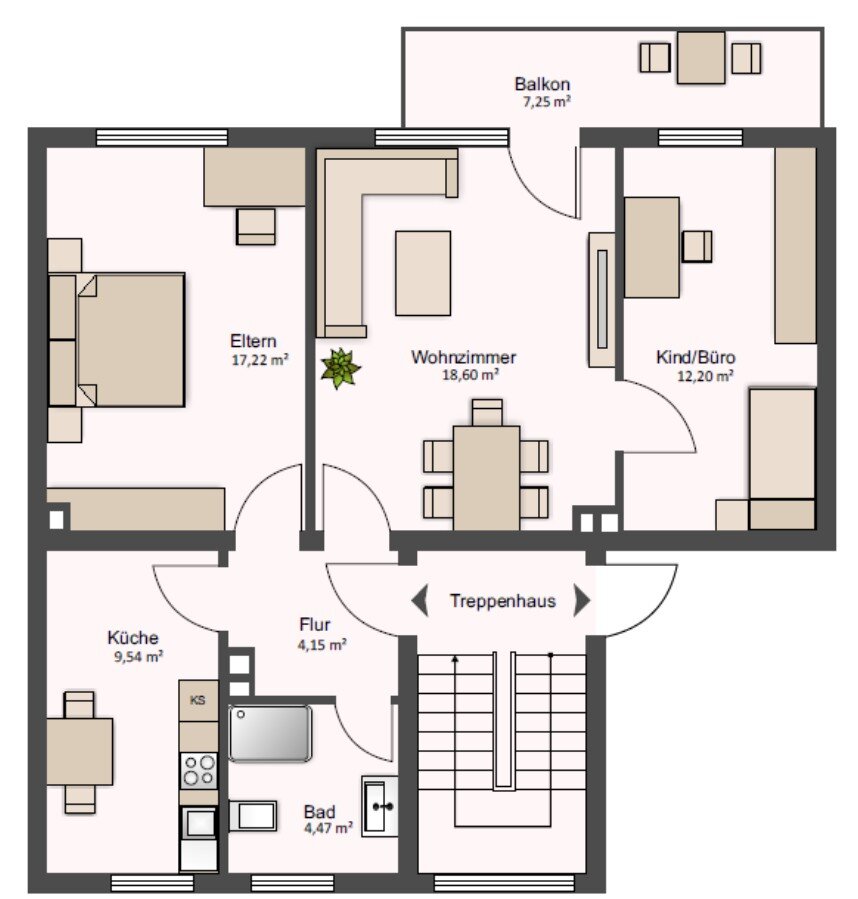 Wohnung zum Kauf 389.000 € 3 Zimmer 70 m²<br/>Wohnfläche Theresienhain Bamberg 96047