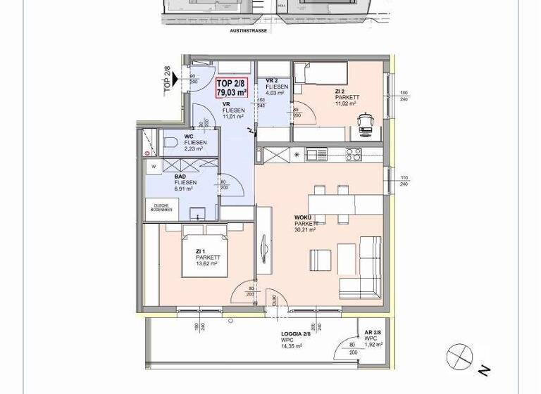Wohnung zur Miete 1.014 € 3 Zimmer 79 m² Viehofen St. Pölten 3100