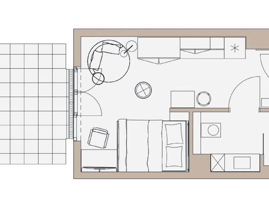 Studio zur Miete 570 € 1 Zimmer 39 m² Geschoss 1/4 frei ab sofort Rütenbrocker Straße 4 Weststadt Osnabrück 49078