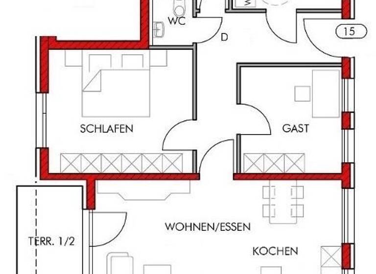 Wohnung zur Miete 1.510 € 3 Zimmer 85,3 m²<br/>Wohnfläche 4.<br/>Geschoss Geisseestraße 25-29 St Leonhard Nürnberg 90439