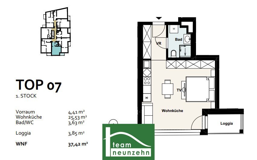 Wohnung zum Kauf 244.001 € 1 Zimmer 33,4 m²<br/>Wohnfläche 1.<br/>Geschoss Baumergasse 2a Wien 1210