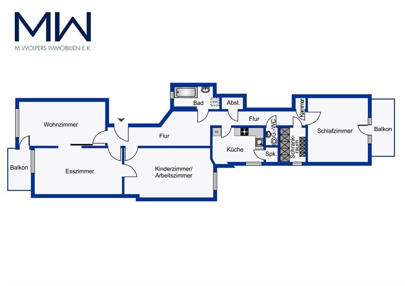 Wohnung zum Kauf 1.049.000 € 4,5 Zimmer 124 m²<br/>Wohnfläche 4.<br/>Geschoss Uhlenhorst Hamburg 22085