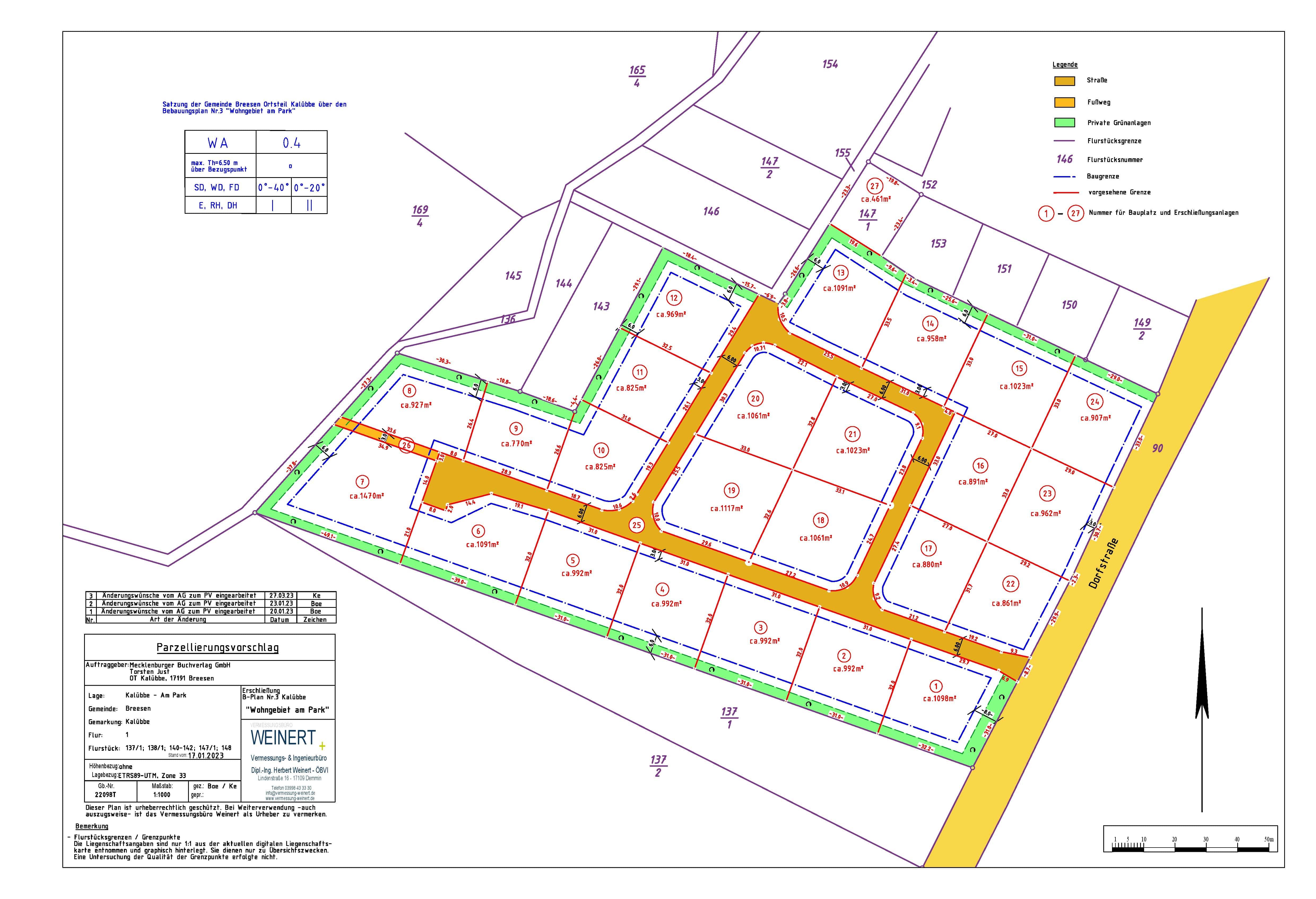 Grundstück zum Kauf provisionsfrei 79.000 € 1.000 m²<br/>Grundstück Pinnow Breesen 17091