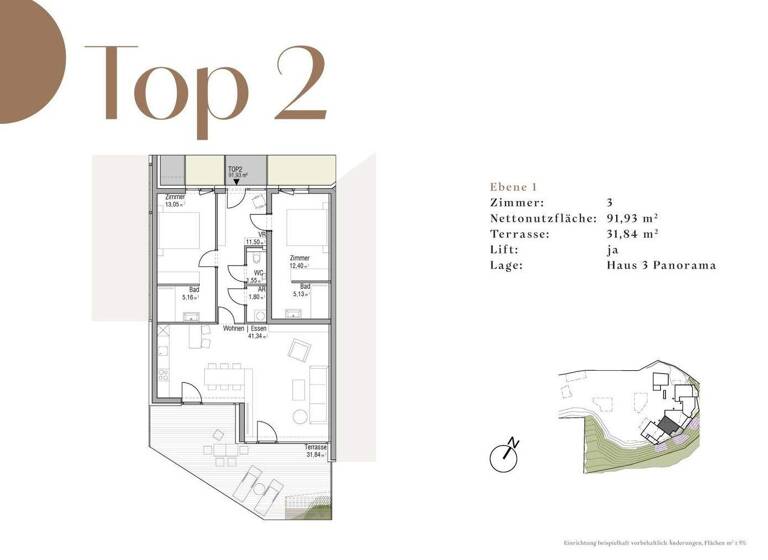 Wohnung zum Kauf - Erstbezug 600.000 € 3 Zimmer 91,9 m² EG Tibitsch St. Martin am Techelsberg 9212