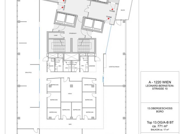 Büro zur Miete 17 € Leonard-Bernstein-Straße Wien 1220